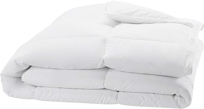 Amazon Basics White Down Alternative Comforter and Duvet Insert with Corner Tabs (Twin, All-Season)