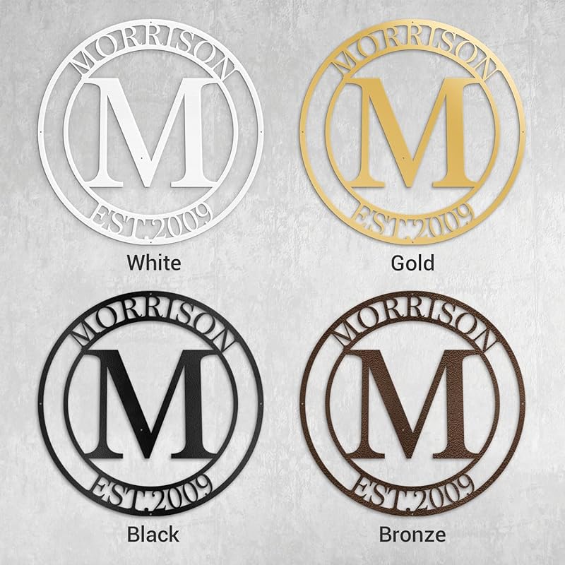 Custom Metal Signs Metal Name Sign Metal Wall Art Split Letter Monogram Wall Decor Metal Wall Art Last Name Sign Family Name Sign Personalized Wedding Gift Fire Pit Sign Outdoor Decor Cabin Sign