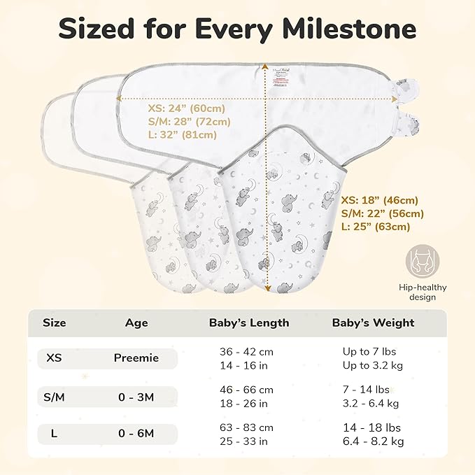Mama Cheetah Preemie Swaddle Blanket with Zipper, Newborn Swaddle Sack, Baby Swaddles Sleep Sack, Baby Swaddle Wrap for Baby Boy & Baby Girl, 3-Pack