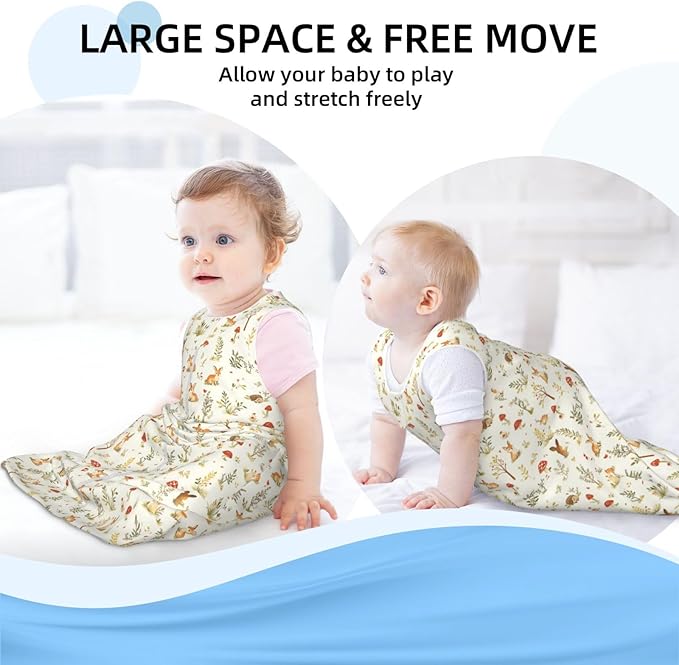 Baby Sleep Sack Sleeveless Sleeping Bag Wearable Blanket Soft Breathable Toddler Sleep Bag Colorful Dinosaur