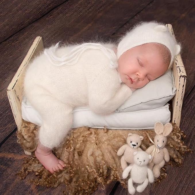 IGMaryBox Baby Photoshoot Props Mini Mattress Newborn Photography Props Baby Bedding Cushion Newborn Posing Pillow Infant Mattress Prop Photography