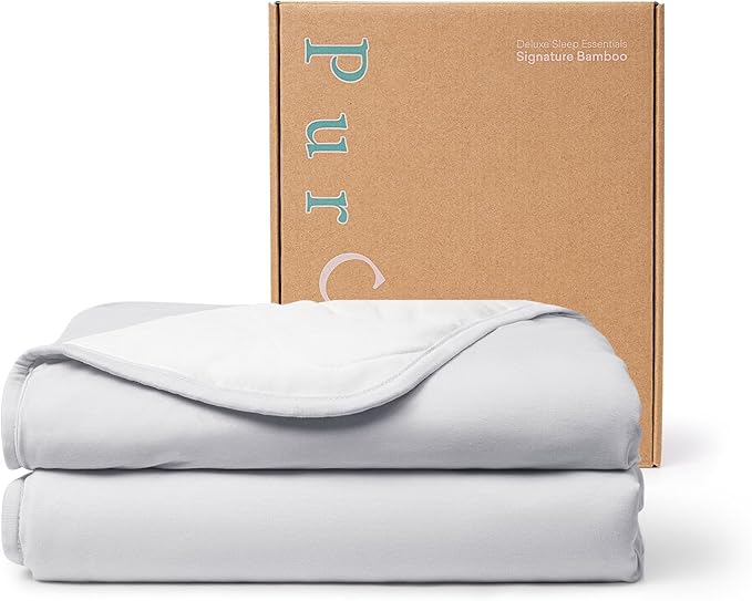 PurComfy Supersoft Baby Blanket, Premium Bamboo Viscose Baby Quilt, Hypoallergenic and Breathable, for Newborns, 33"×33"