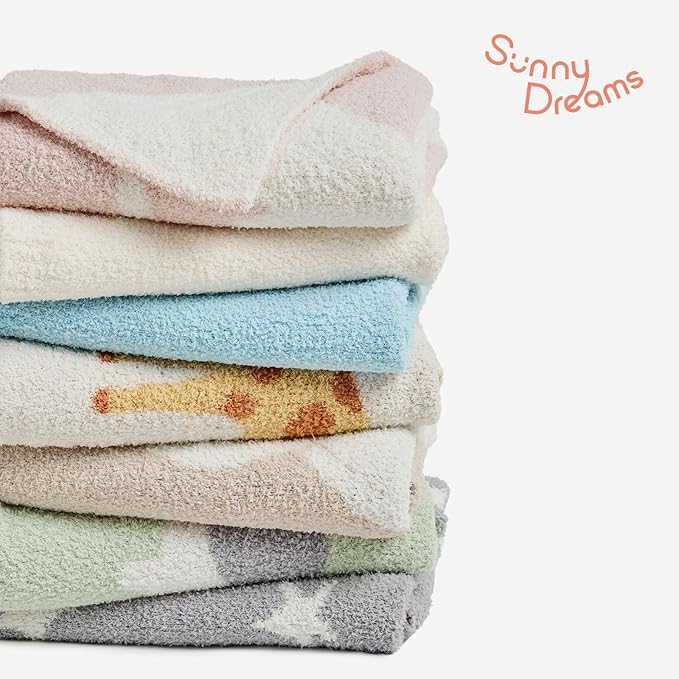 EVERGRACE Soft Plush Baby Blanket for Boys Girls, Double-Sided Fleece Fuzzy Toddler Nursery Blanket Lightweight Warm Cozy Throw Blanket for Baby Crib, Couch, Bed, Pearl Blue, 30"x40"