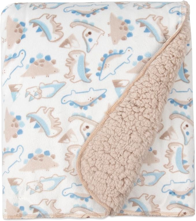 Baby Essentials Sherpa Fleece Baby Blanket 35x30 – Super Soft, Warm Reversible Baby Blankets for Newborns, Infants, Toddlers, and Nursery