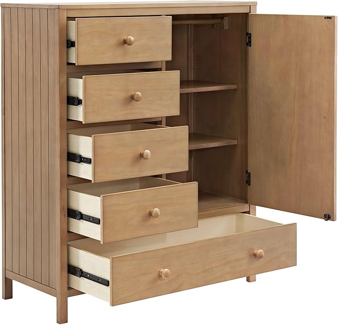 Soho Baby Everlee Chifferobe, Honey Wood