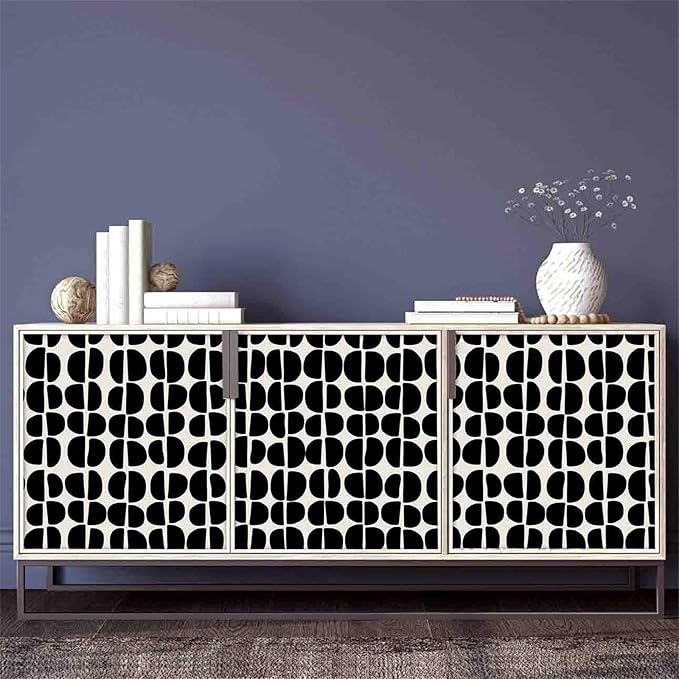 Arch Wallpaper Modern Abstact Wall Paper Boho Black Wallpaper Peel and Stick Minimalist Wall Stickers Geometric Pattern Modern Mural Decals for Bedroom Living Room Decor
