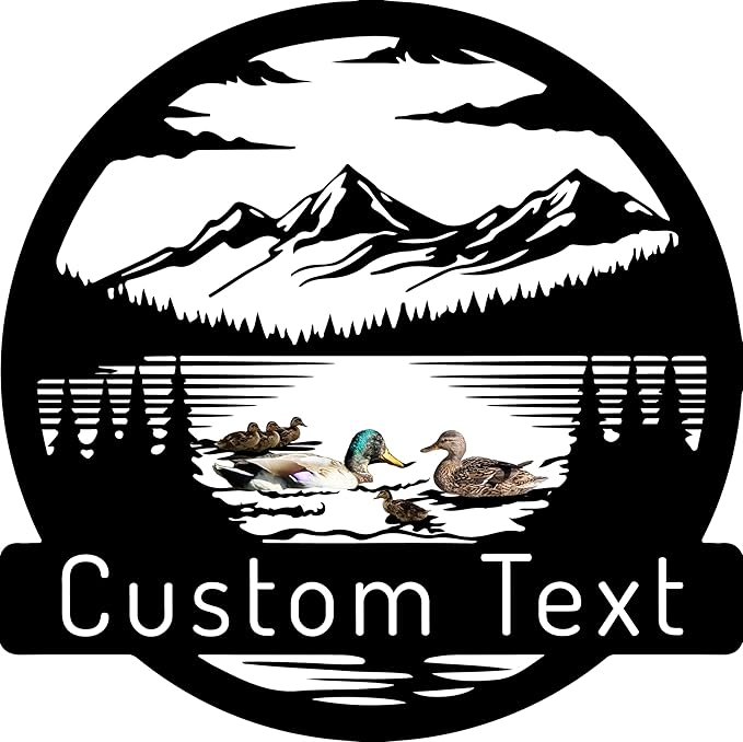 Personalized Duck Quack Shack Pasture Metal Sign,Personalized Family Name Sign, Rustic Wall Decor for Cabin/Bedroom/Porch, Anniversary/New Home/Birthday Gift for Nature Lovers/Couples