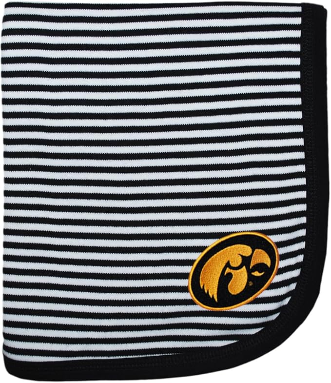 Creative Knitwear Iowa Hawkeyes Striped Baby and Toddler Blanket