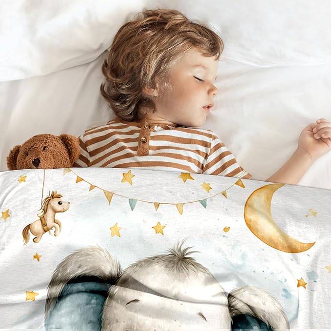 Ship Next Day, Personalized Baby Blankets - Printed in USA, Custom Name Blanket, Baby Blanket with Name, Ultra-Soft Cozy Fleece Blankets, Gifts for Baby Newborn Toddlers Boys & Girls Kids