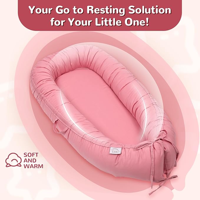 Baby Lounger, Infant Lounger for Newborn,Portable Baby Nest Cover Breathable & Soft, Newborn Essentials