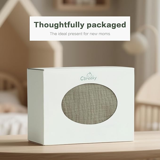 Muslin Bedside Sleeper Bassinet Fitted Sheets, 3 Pack Cotton Baby Sheet for Boys & Girls, Soft, Compatible with Baby Delight, Dream On Me, AMKE and Other Rectangle Mattress (Pistachio)