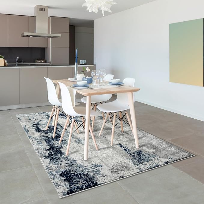 LUXE WEAVERS Kimberly Collection Ivory 2x7 Modern Abstract Area Rug