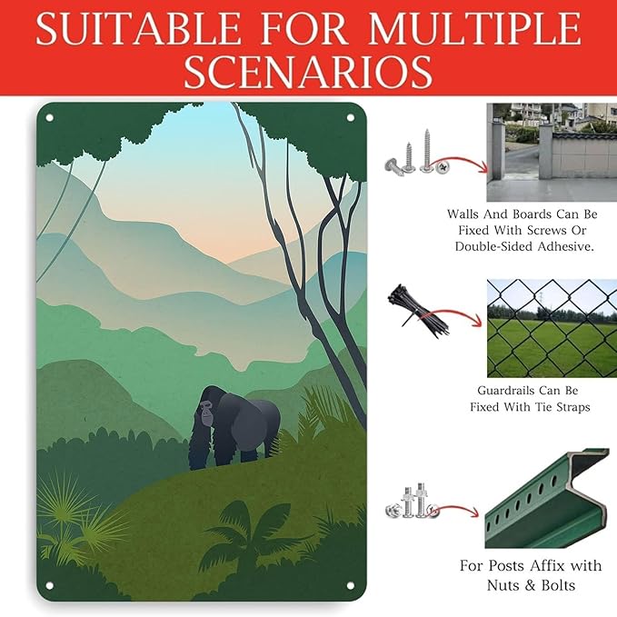 Uganda Safari Themed Nursery Signs Posters Funny metal sign For Man Cave bathroom Farm Bedroom living room Kitchen Garage Wall Decor 8 * 12 Inch