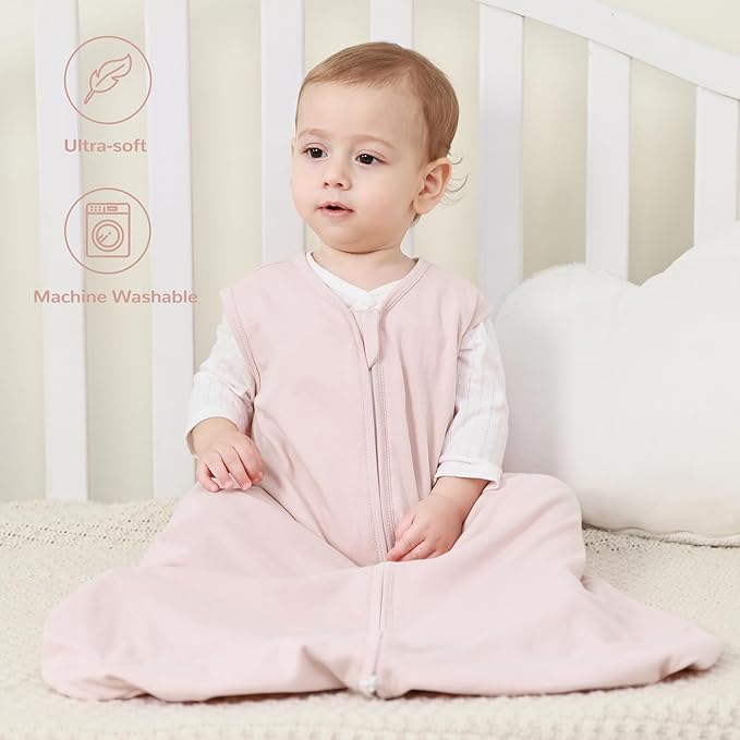 JELLYMONI Baby Sleep Sack 18-24 Months 100% Cotton Wearable Blanket, 0.5 TOG Soft Lightweight Toddler Sleeping Sack 3 Pack 2-Way Zipper Newborn Sleep Sacks