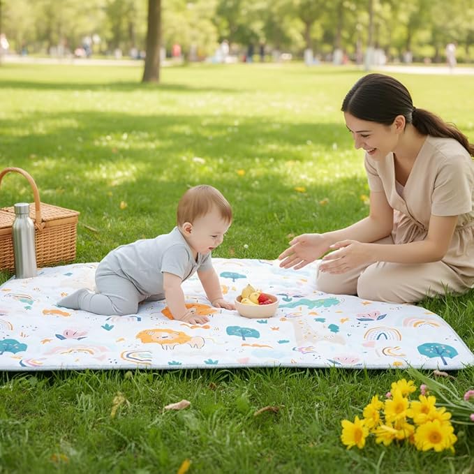 Baby Play Mats for Floor, 50"×50" Playpen Mat, Thick Cushioning Padding Foam Playmat, Washable Crawling Mat for Baby and Toddlers Infants to Play and Learn