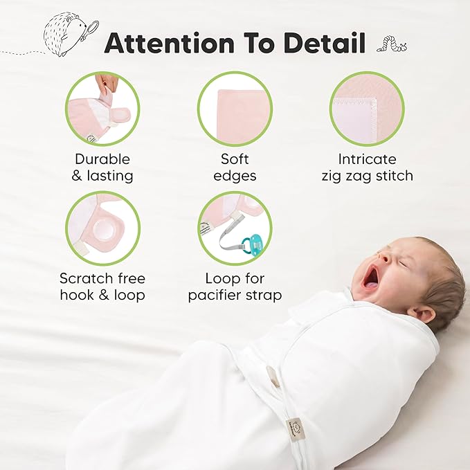 KeaBabies 3-Pack Organic Baby Swaddle Sleep Sacks - Swaddles for Newborns, Infant 0-3 Months, Baby Girls, Boys, Soft & Snug Newborn Sleep Sack, Nursery Swaddling Blankets (Mellow)