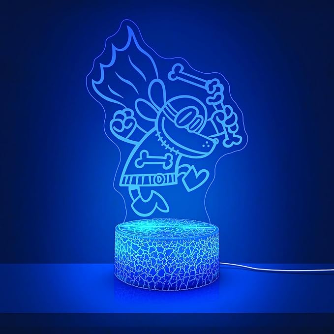 Officially Licensed Dog Man Night Light - The Bark Knight LED Glow Light with Removable 7 Colors Base, Kids Bedroom Decor Bedside Lamp, Night Light for Kids, Christmas Birthday Gifts for Boys & Girls