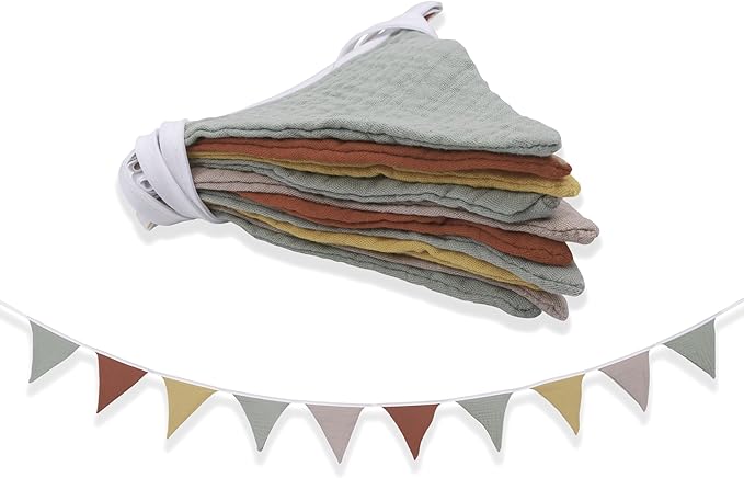 Pennant Banner Flags,Infant and toddler room decoration pennant,for Nursery Decor Baby Birthday Boho Wedding Shower Party Event (Colorful triangular flag banner96)
