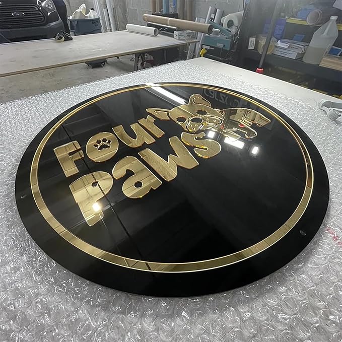 Custom Acrylic Business Sign Acrylic Wall Sign Logo Personalized Wall Decor for Beauty Salon Hanging Office Coffee Shop Signage