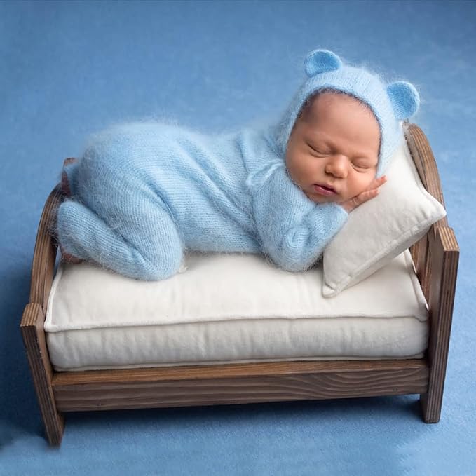 IGMaryBox Baby Photoshoot Props Mini Mattress Newborn Photography Props Baby Bedding Cushion Newborn Posing Pillow Infant Mattress Prop Photography