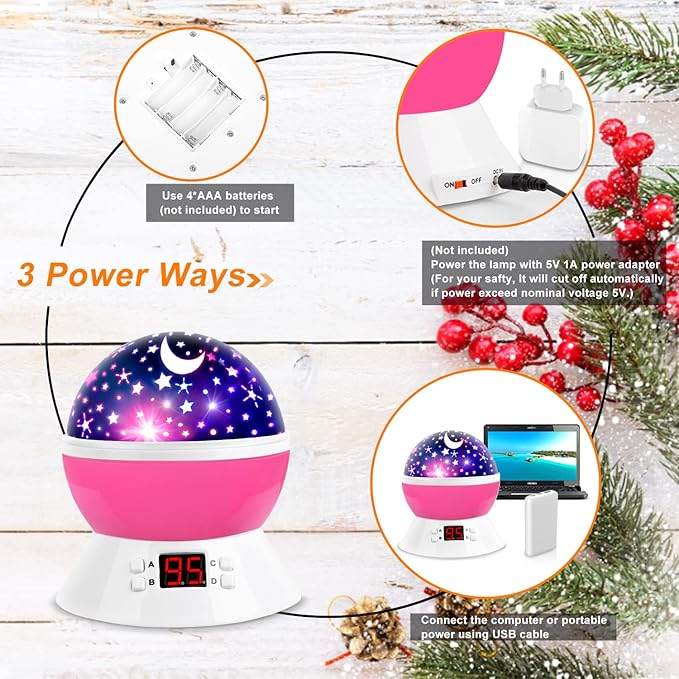Unicorn Projector Night Light Lamps for Girls boys bedroom Toys for Age 6-8, Unicorns Night Lights with Timer birthday Children's Day Gifts for Kids Light Projector for Room Decor