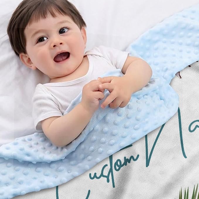 Personalized Baby Blanket with Name – Toucan Pattern Soft Receiving Blanket for Newborn Boys, Custom, Hunting Theme Nursery Decor for Toddlers