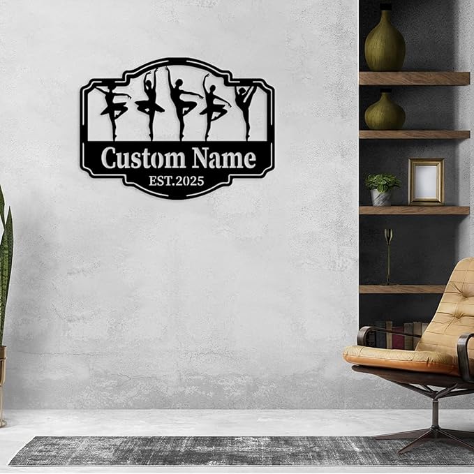 Custom Ballet Dancer Metal LED Wall Art,Personalized Girl Name Ballet Sign for Bedroom, Nursery, Dance Studio – Ballerina Wall Decor, Dancer Gift, Birthday Gift for Kids