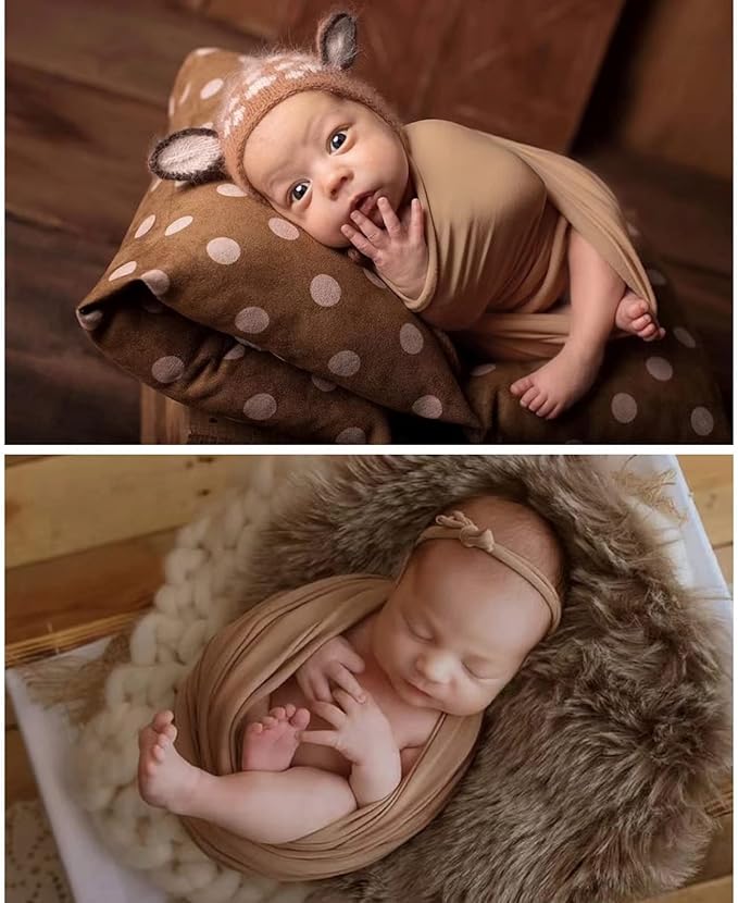 Newborn Photography Props Swaddle Newborn Wraps for Baby Boys Girls Infant Baby Photo Props Shoot Stretch Blanket