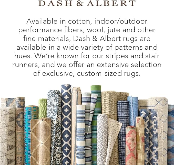 Dash & Albert Ellington Stripe Grey Machine Washable Rug, 5 X 8 Feet, Grey Stripe Pattern