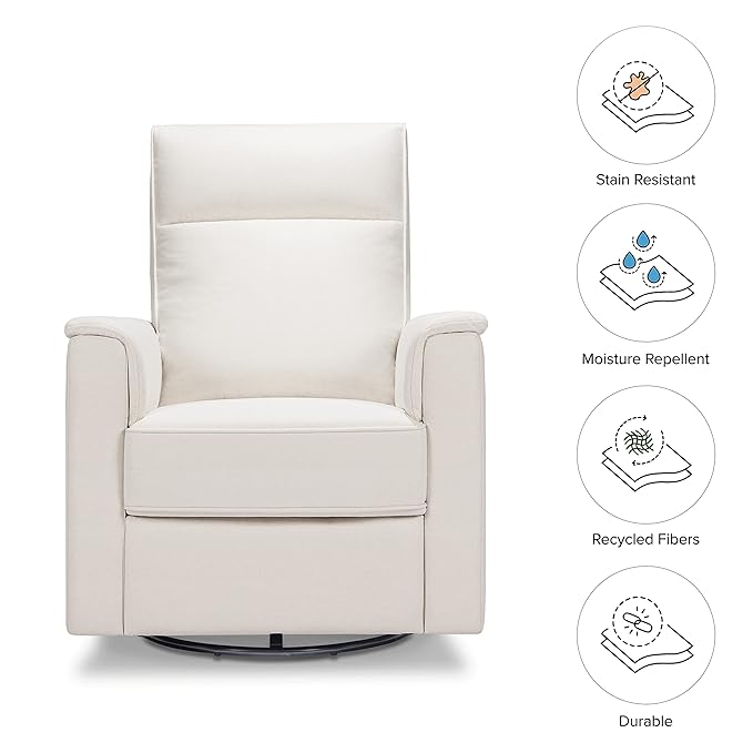 Namesake Willa Recliner in Eco-Performance Fabric | Water Repellent & Stain Resistant Performance Cream Eco-Weave