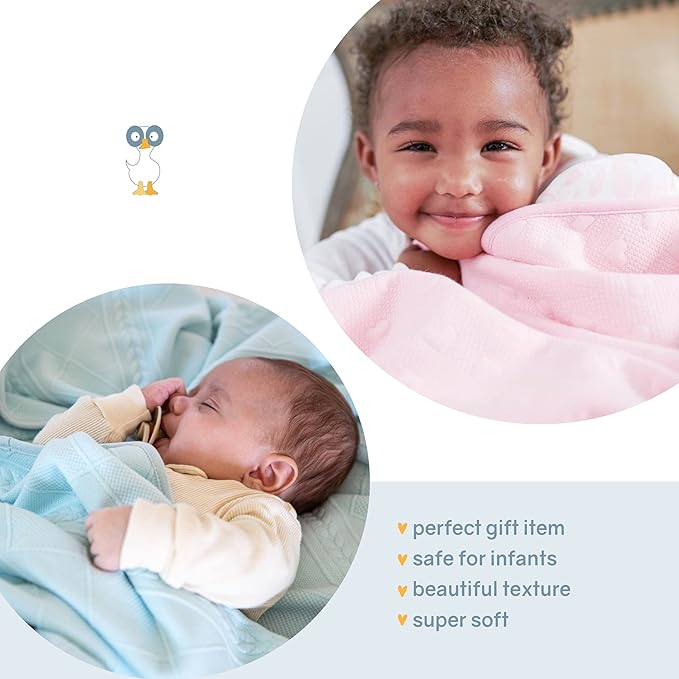 GooseWaddle Luxury Knit Baby Blanket (30”x40”), Premium Comfort from Ultra Soft Fabrics That Get Softer with Use, Perfect for Any Infant Nursery, Boy or Girl, Machine Washable (Gray)