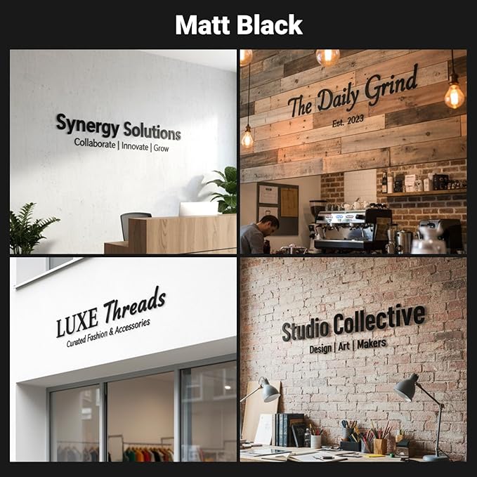 Personalized Business Sign - Custom 3D Laser Cut Acrylic Sign, Business Logo for Wall, Storefront, Salon, Wedding, Office, Company, Cafe, or Home Décor