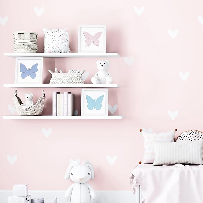 Tide and Tales 3D Butterfly Room Decor for Girls, Set of 3 (7”x7”) Framed Wooden Wall Art for Nursery, Nature-Inspired Bedroom Decorations, Butterfly Decor for Baby Girl, Perfect Baby Gift
