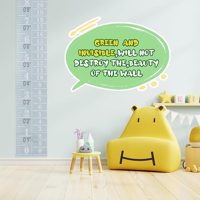 Tatuo 1 Pcs Growth Chart Wall Labels Height Indicator Tape Ruler Growth Chart Decor Height Indicator Adhesive Ruler for Home Room Measuring (Green)