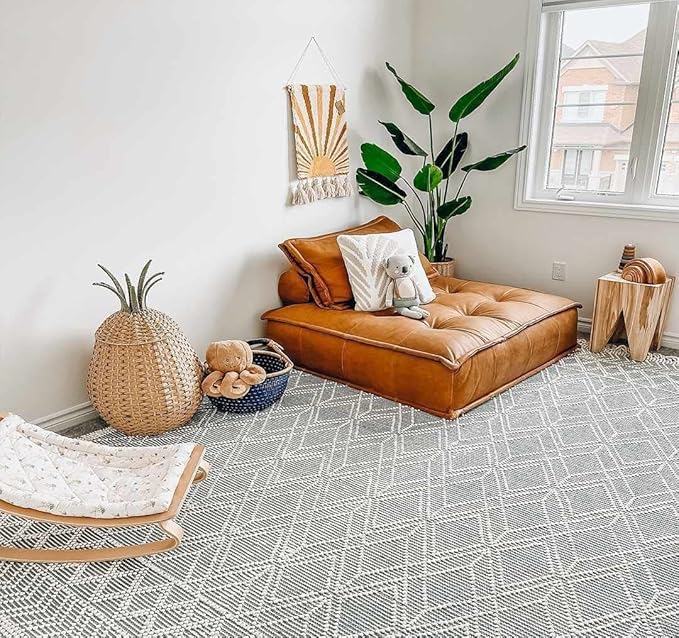 Mark&Day Wool Rugs, 2x4 Staveley Cottage Denim Area Rug, Grey White Ivory Carpet for Living Room, Bedroom or Kitchen (2'3" x 3'9")