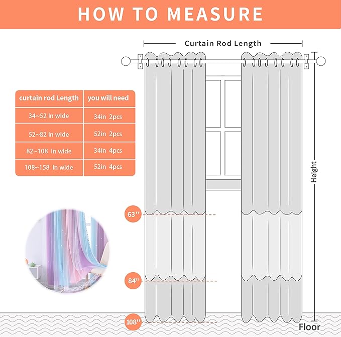 XiDi Kids Curtains 84 Inches Long for Girls Bedroom Nursery Rainbow Blackout Curtains Unicorn Princess Theme Home Decor Grommet Pink and Purple Blue Curtains W34 X L84 2 Panels Set