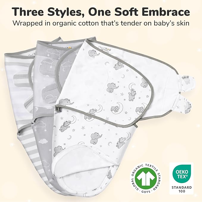 Mama Cheetah Baby Swaddle Blanket with Zipper - Newborn Swaddling Sack & Sleep Sack 3-6 Months, Blanket Wrap for Baby Boy & Girl, 3-Pack