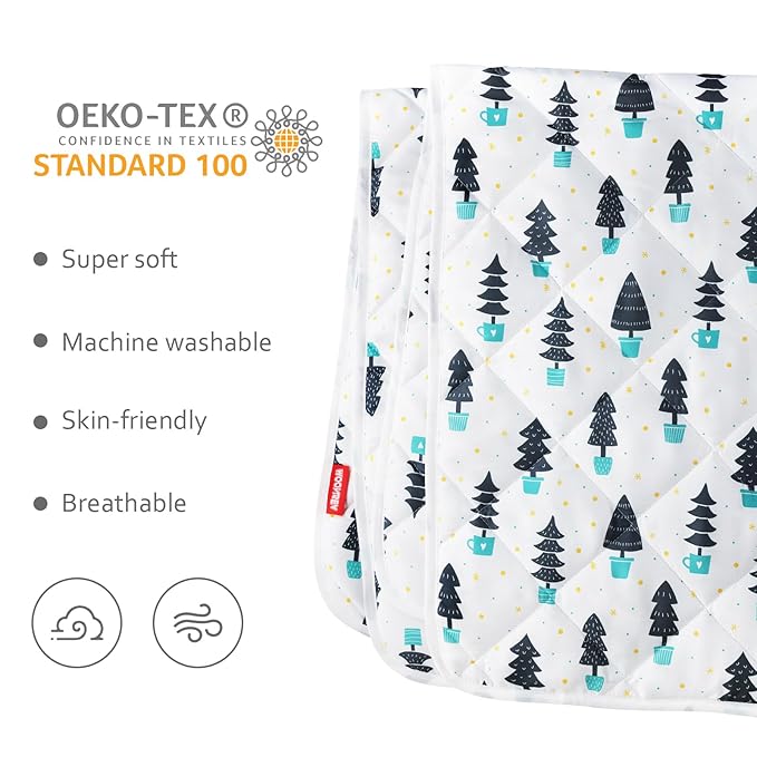 Baby Blanket, Soft Cozy Toddler Comforter Quilted with White Tree, Ultra Soft and Comfortable Down Alternative Crib Comforter, 39x47 Inches