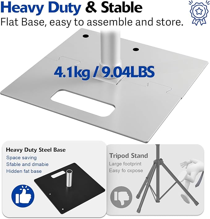 Hecis10ftx10ft Double Crossbar Pipe and Drape Stand, Heavy Duty Backdrop Stand, Adjustable Metal Background Stand for Parties Birthday Party Baby Shower Wedding Decorations