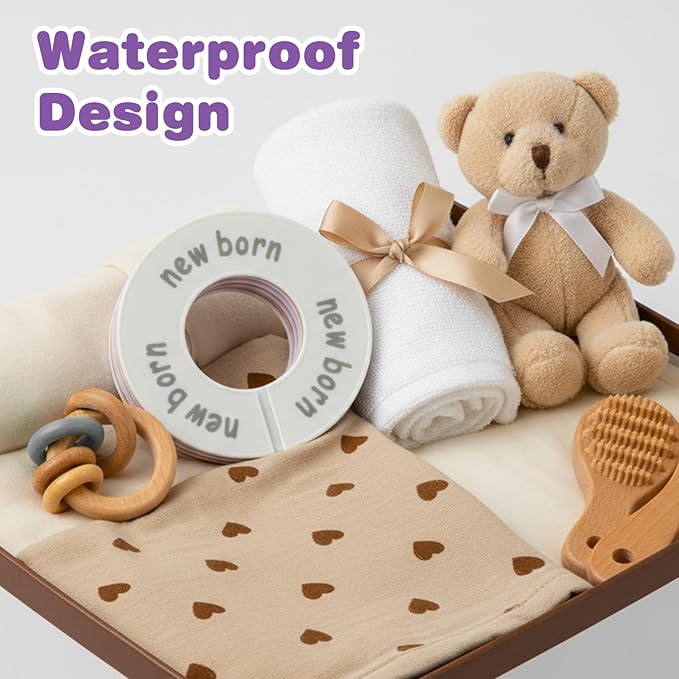 8 Pcs Baby Closet Dividers for Clothes, Round Baby Clothes Dividers Wardrobe Organizer Double-Sided Nursery Clothing Organizer for Closet 8 Sizes from Newborn to 24+ Months