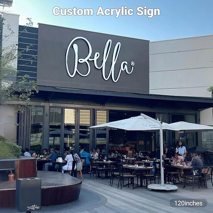 Custom Business Logo Sign, Handmade Professional 3D Laser Cut Custom Acrylic Sign Personalized for Wall, Salon Office Company Retail Studio Cafe Man Cave Bar Club Wedding Business Home