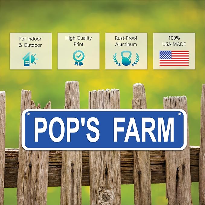 Custom Street Signs in Aluminum. Personalized Road Sign 24x6 in metal, with Your Own Custom Text, Size & Color. Ideal for Kids Room, Mancave Decor for Dad or mom outdoor garden