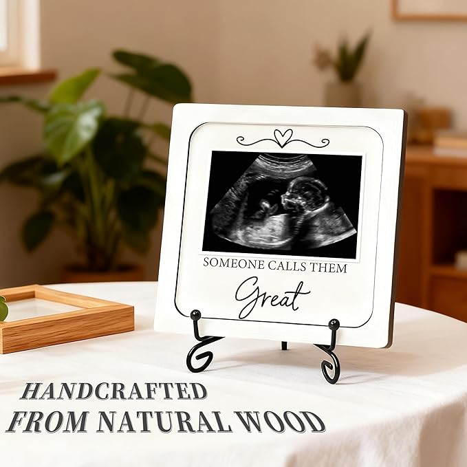 Pregnancy Announcement Ultrasound Picture Frame, Just When Grandparents Think Their Work is Done Someone Calls Them Great Wooden Surprise Box, Baby Announcement Pregnancy Reveal Gifts