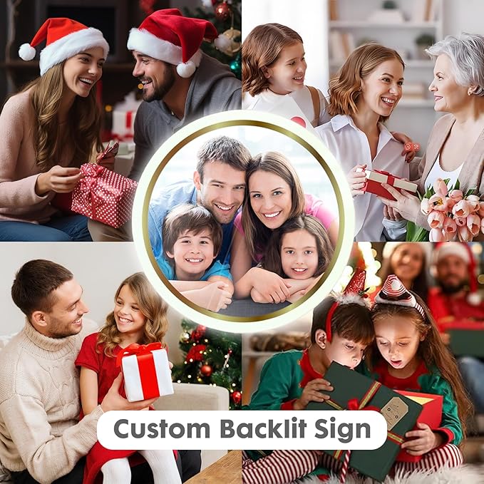 Custom Backlit Acrylic Logo Sign, Light Up Signs - Personalized Illuminated Logo Sign with Floating Acrylic Design for Retail Stores, Restaurants, Offices, and Hair Studios, Rectangle Shape