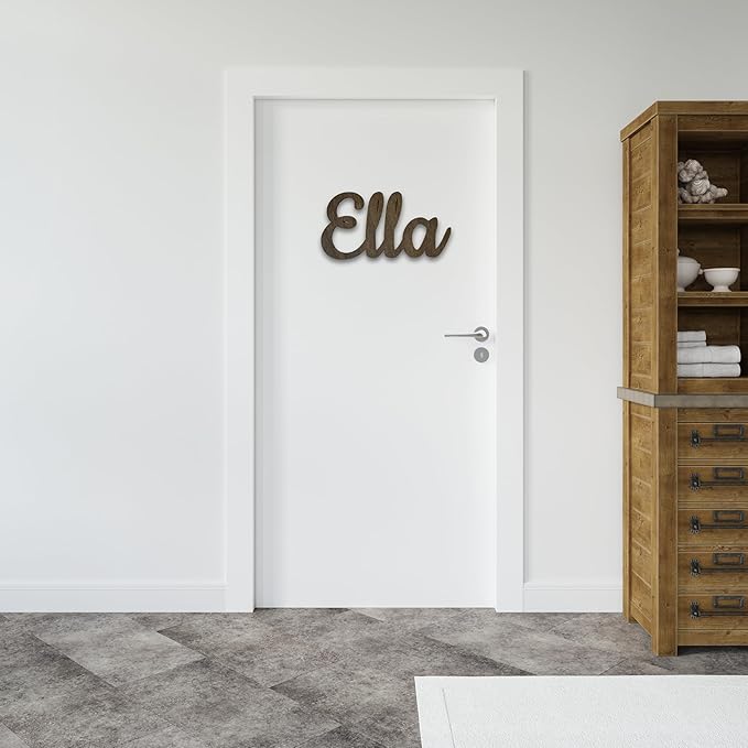 Name Sign for Nursery Wooden Name Plaque Baby Girl Wall Decor Boys Room Nameplate Birthday Laser Cut Letters Sign Grib Newborn Gift