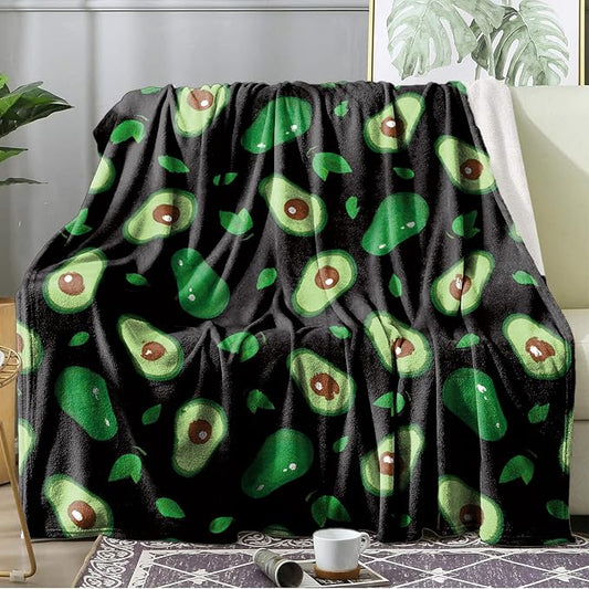 Ultra Soft Fleece Blanket- Lightweight & Warm Throw Blanket for Couch, Cozy Plush Sherpa Blanket for Adults Kids, Durable & Easy Care (Avocado, 50x60 in)