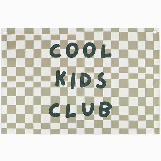 Boho Rectangular Banner Flag Wall Art Decor Gift for Baby Boy Girl Kids Teen,Nursery Classroom Playroom Reading Room Bedroom Decor-Cool Kids Club-Baby Present Shower,Birthday Christmas Gift
