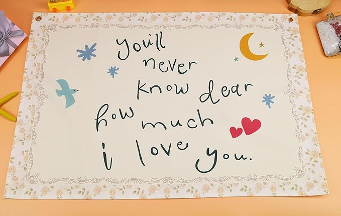 Nursery Rectangular Canvas Banner-Boho Flag Wall Decor for Toddler Boy Girl Kids,Baby Room Above Crib Bedroom Playroom Reading Room Decor-Baby Shower Birthday Christmas Gift-You'll Never Know Dear