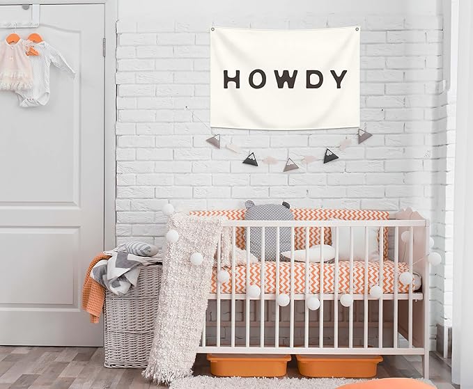 Boho Western Howdy Rectangular Banner Flag Wall Art Decor Gift for Kids Teen Women Men,Office Home Living Room Bedroom Decor Garden-Howdy Rectangular Banner Collection-Birthday Christmas Gift