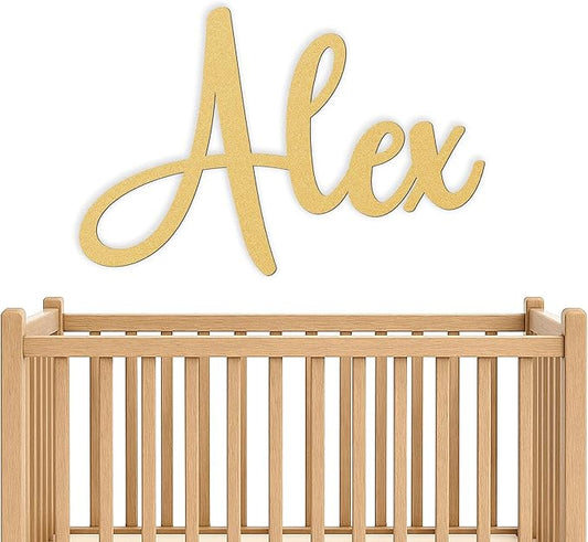 Wooden Name Signs (Gold/Silver/Rose Gold) - Personalized wood letters for girl, Baby name sign, Custom name sign nursery, Toddler girl room decor, Home decor